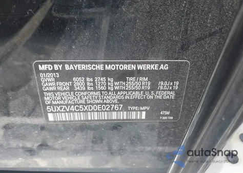 2013 BMW X5 xDrive35I/xDrive35I Premium/xDrive35I Sport Activity from USA, damaged, VIN 5UXZV4C5XD0E02767